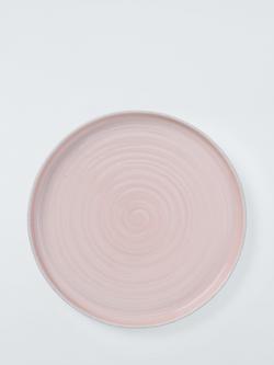 John Lewis Granite Stoneware Dinner Plate, 27cm, Pink, 