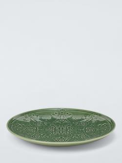 John Lewis Debossed Christmas Tree Stoneware Serve Plate, 25cm, Green - view 2, 