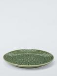 John Lewis Debossed Star & Snowflake Stoneware Side Plate, 20cm, Green