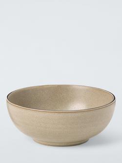 John Lewis Farmhouse Stoneware Cereal Bowl, 16cm, Sand, 