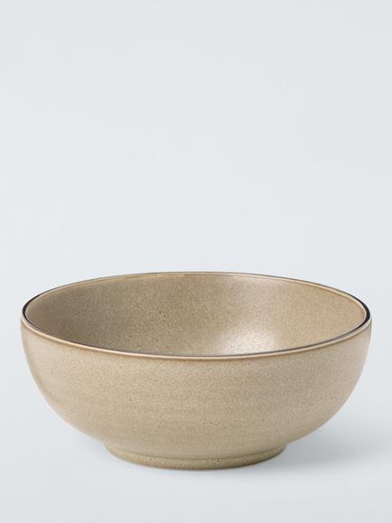 John Lewis Farmhouse Stoneware Cereal Bowl, 16cm, Sand, 