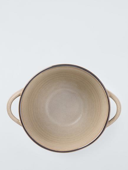 John Lewis Farmhouse Stoneware Soup Bowl, 16cm - view 2, Sand
