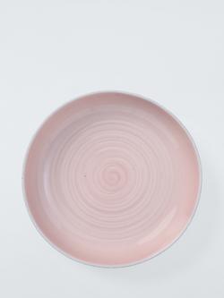 John Lewis Granite Stoneware Pasta Bowl, 22cm, Pink - view 2, 