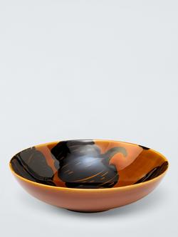 John Lewis Halloween Pumpkin & Squash Stoneware Bowl, 18cm, Orange/Black, 