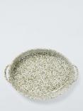 John Lewis Farmhouse Speckle Glaze Stoneware Serve Dish with Handles, Green