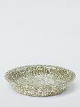 John Lewis Farmhouse Round Speckle Glaze Stoneware Serve Dish, 27.5cm, Green