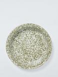 John Lewis Farmhouse Round Speckle Glaze Stoneware Serve Dish, 27.5cm, Green