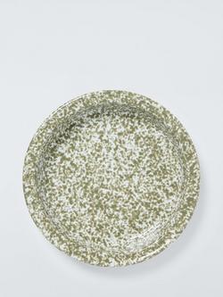 John Lewis Farmhouse Round Speckle Glaze Stoneware Serve Dish, 27.5cm, Green - view 2, 