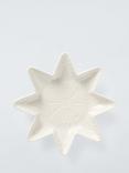 John Lewis Debossed Star Stoneware Dish, 20cm, White
