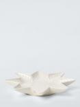 John Lewis Debossed Star Stoneware Dish, 20cm, White
