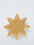 John Lewis Star Debossed Stoneware Side Plate, 20cm, Honey