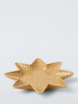 John Lewis Star Debossed Stoneware Side Plate, 20cm, Honey - view 2, 