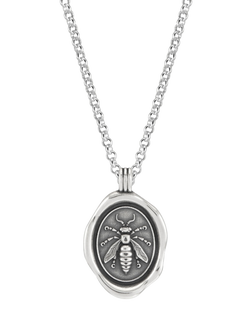 Dower & Hall Achievement Wasp Talisman Necklace, Silver, Silver