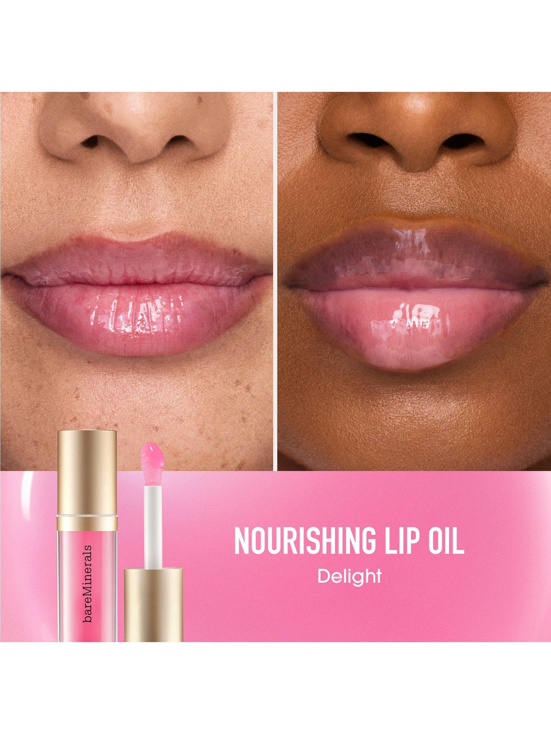 Product image 3 of 8, which shows bareMinerals Nourishing Lip Oil, Delight