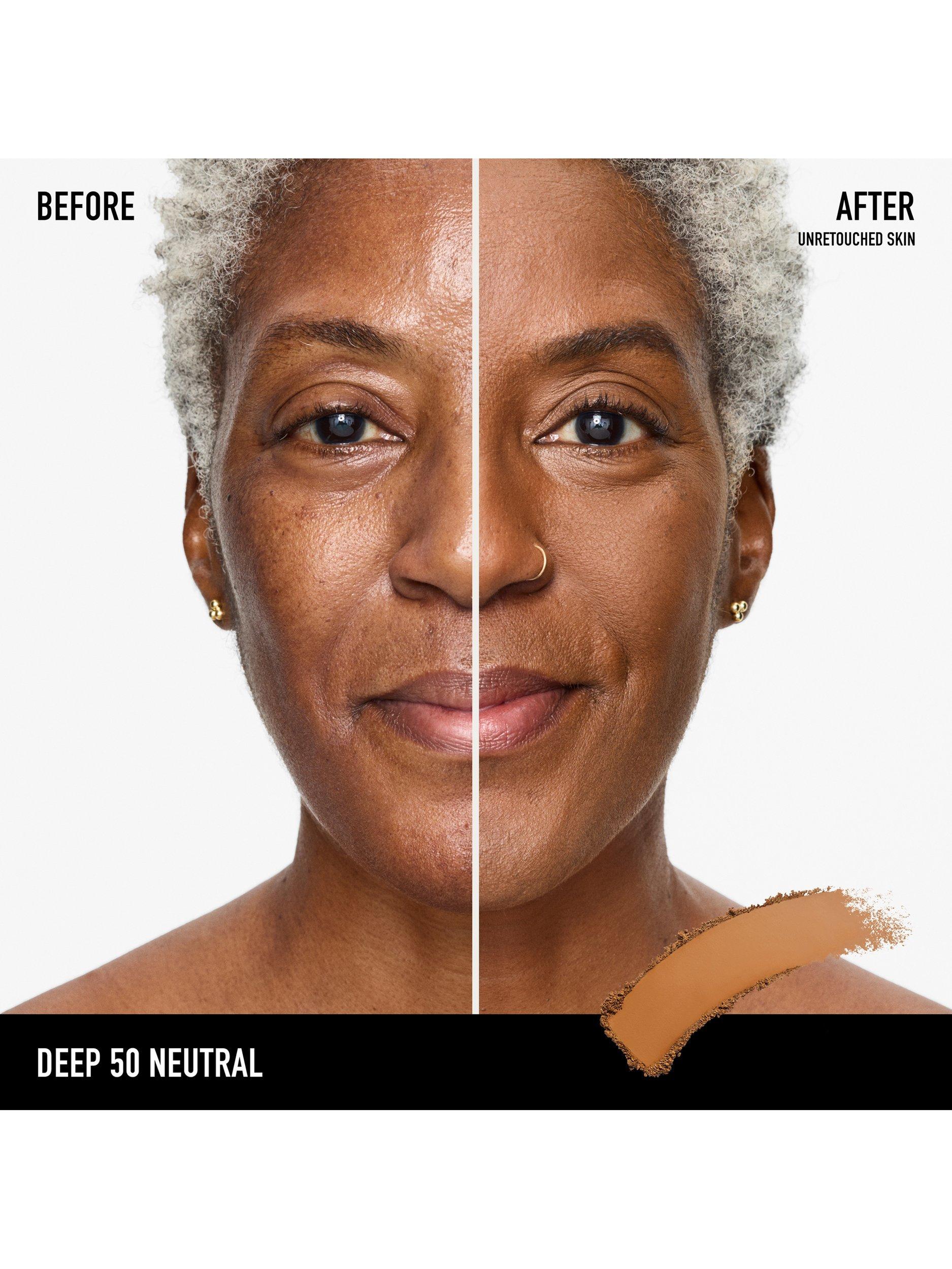 Product image 3 of 8, which shows bareMinerals BAREPRO™ 24HR Skin-Perfecting Powder Foundation, Deep 50 Neutral