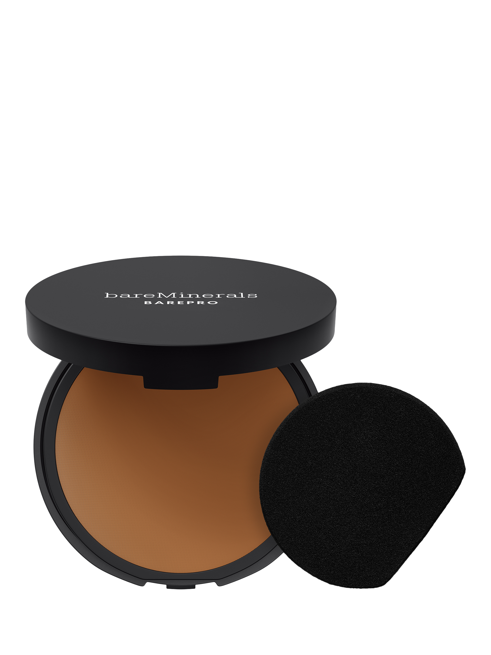 Product image 1 of 8, which shows bareMinerals BAREPRO™ 24HR Skin-Perfecting Powder Foundation, Deep 55 Cool