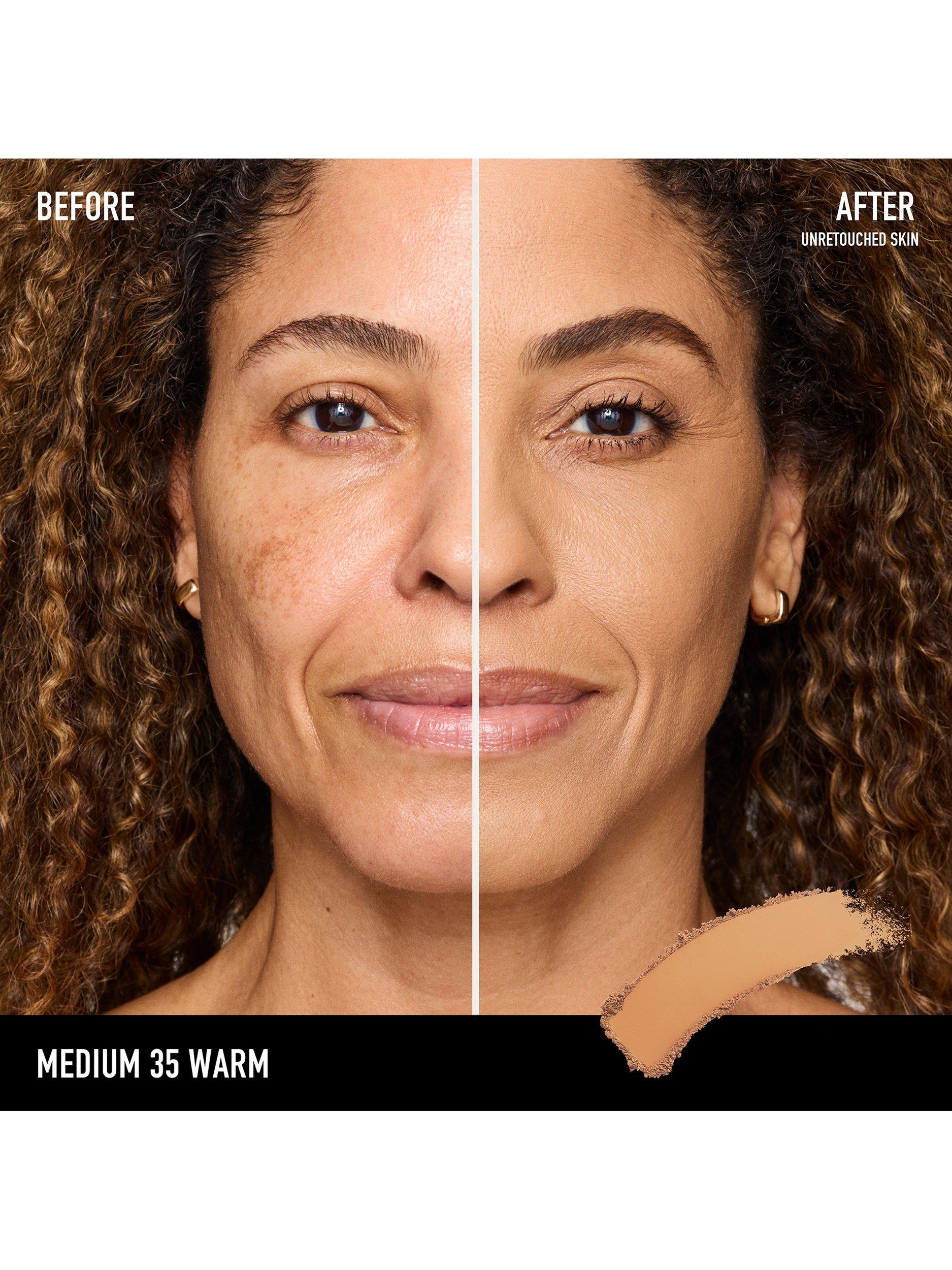 Product image 3 of 8, which shows bareMinerals BAREPRO™ 24HR Skin-Perfecting Powder Foundation, Medium 35 Warm