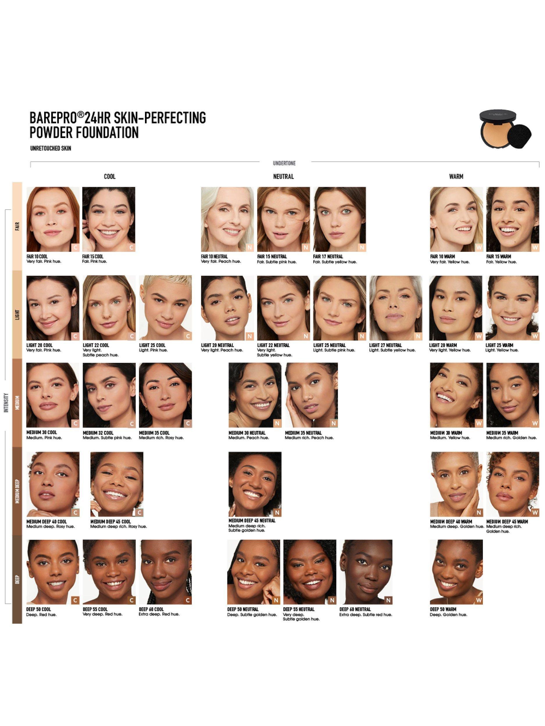 Product image 8 of 8, which shows bareMinerals BAREPRO™ 24HR Skin-Perfecting Powder Foundation, Medium Deep 40 Cool