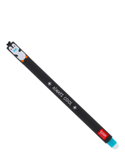 Legami Penguin Erasable Gel Pen, Blue, Blue