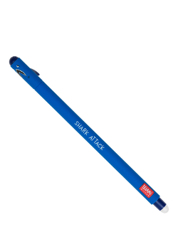 Legami Shark Erasable Pen, Blue, Blue
