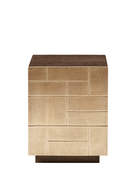 Swoon Piet Bedside Table, Brass, Brass