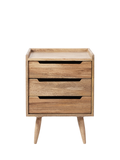Swoon Southwark 3 Drawer Bedside Table, Natural
