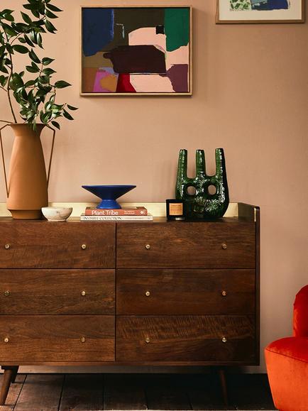 Swoon Fresco 6 Drawer Chest, Light Brown - view 2, Brown