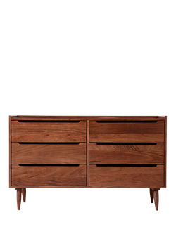 Swoon Southwark 6 Drawer Chest, Dark Brown, 
