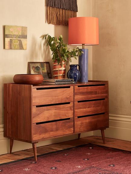 Swoon Southwark 6 Drawer Chest, Dark Brown - view 2, Acacia
