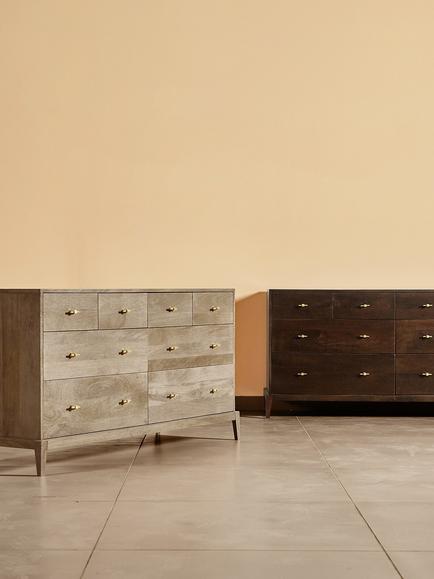 Swoon Verne 8 Drawer Chest, Dark Brown - view 2, Stained Mango