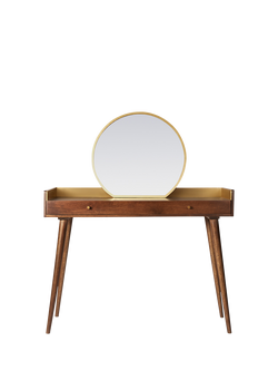 Swoon Fresco 2 Drawer Dressing Table & Mirror, Light Brown, Light Brown