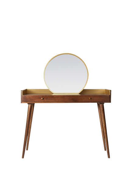 Swoon Fresco 1 Drawer Dressing Table & Mirror, Light Brown, Light Brown