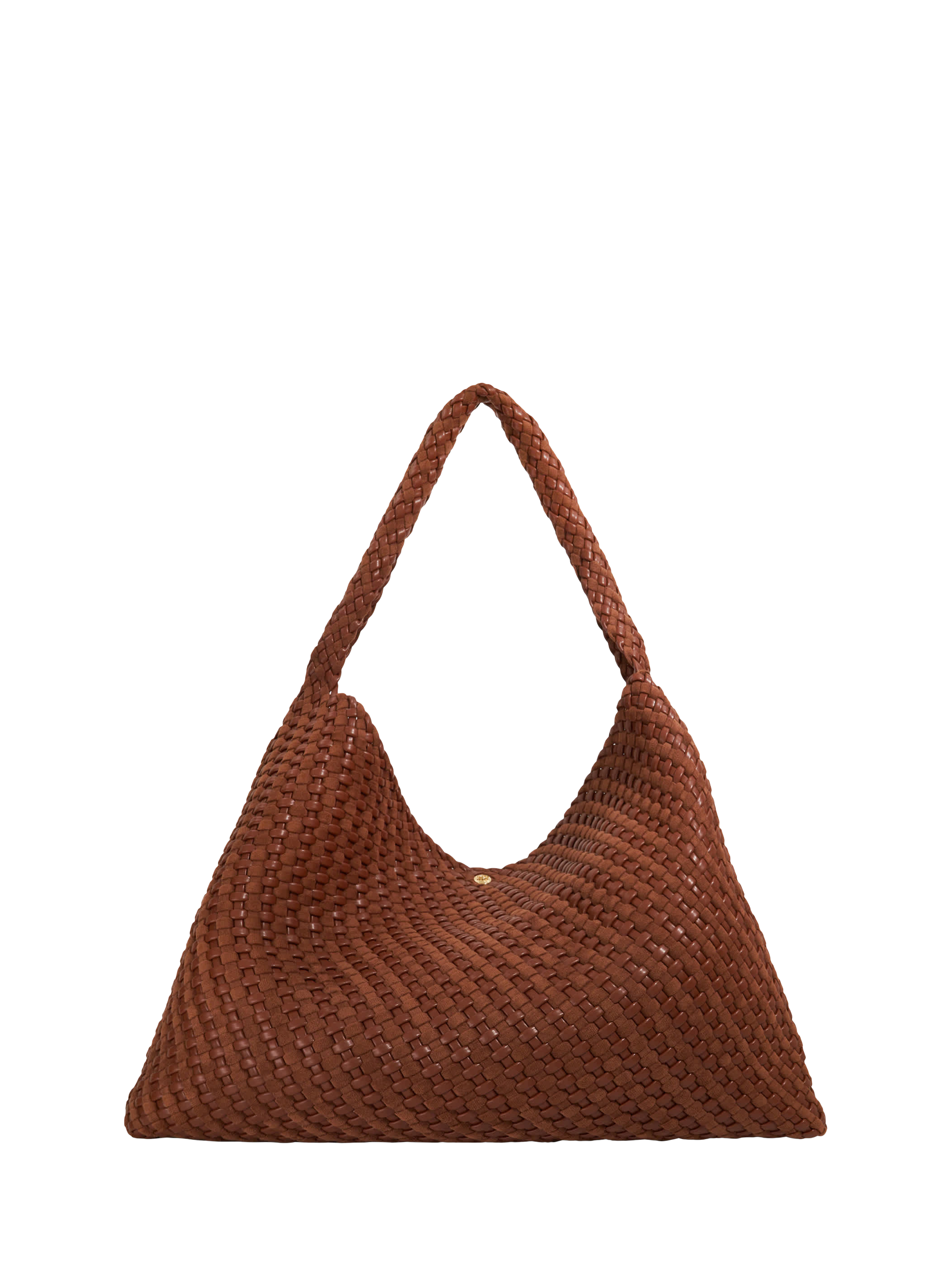 Product image 2 of 4, which shows Dune London Deliberate XL Woven Shoulder Bag, Tan