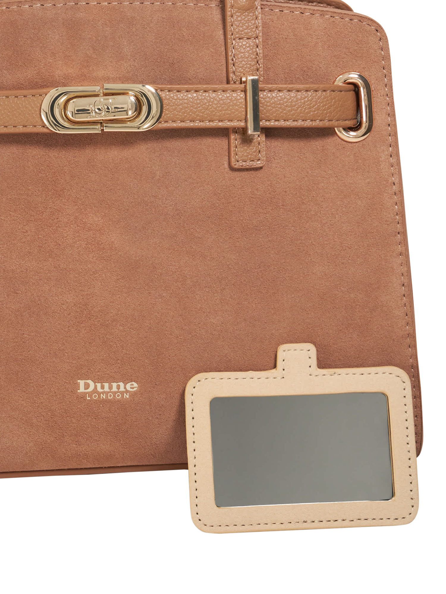 Product image 5 of 5, which shows Dune London Dinidefine Leather Grab Bag, Camel