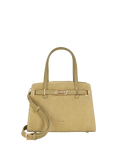 Dune London Dinidefine Leather Grab Bag, Khaki