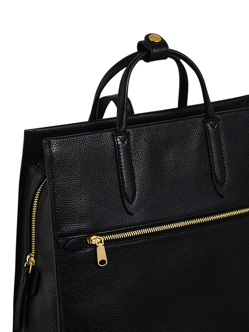 Product image 4 of 4, which shows Radley Arlington Court Leather Medium Zip Around Backpack, Black