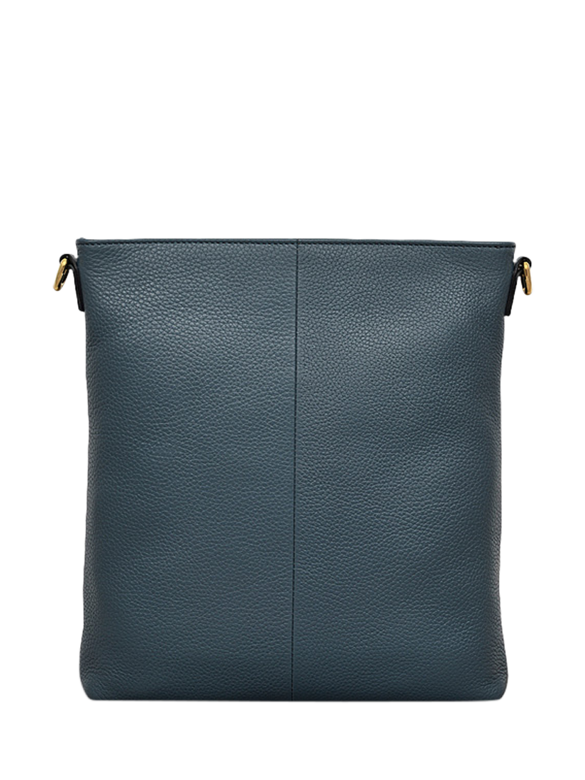 Product image 2 of 5, which shows Radley Selby Crescent Grained Leather Bag, Dark Duck Egg