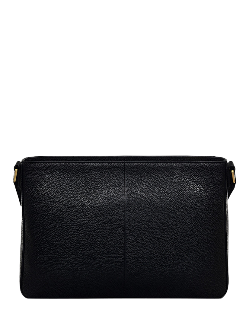 Product image 2 of 4, which shows Radley Selby Crescent Grained Leather Bag, Black