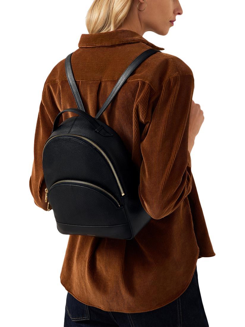 Product image 5 of 5, which shows Radley Dallington Leather Medium Zip Around Backpack, Black