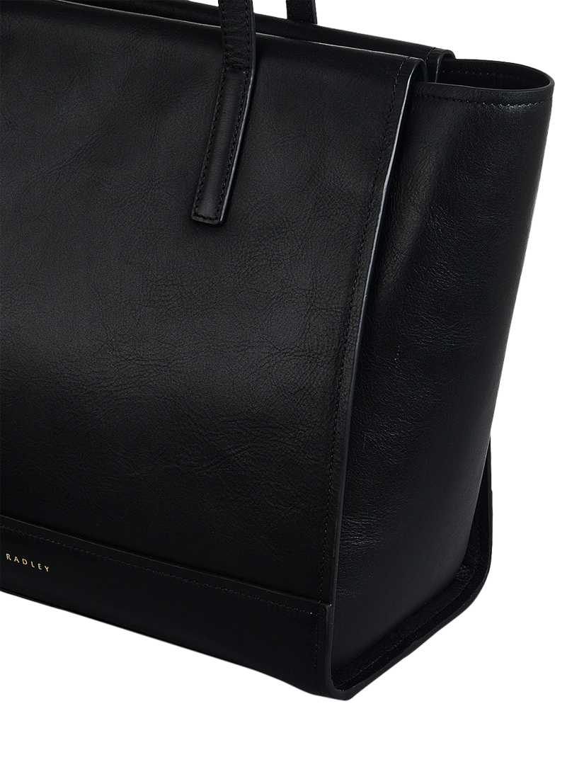 Product image 4 of 4, which shows Radley Drapers Road Leather Large Open Tote Bag, Black