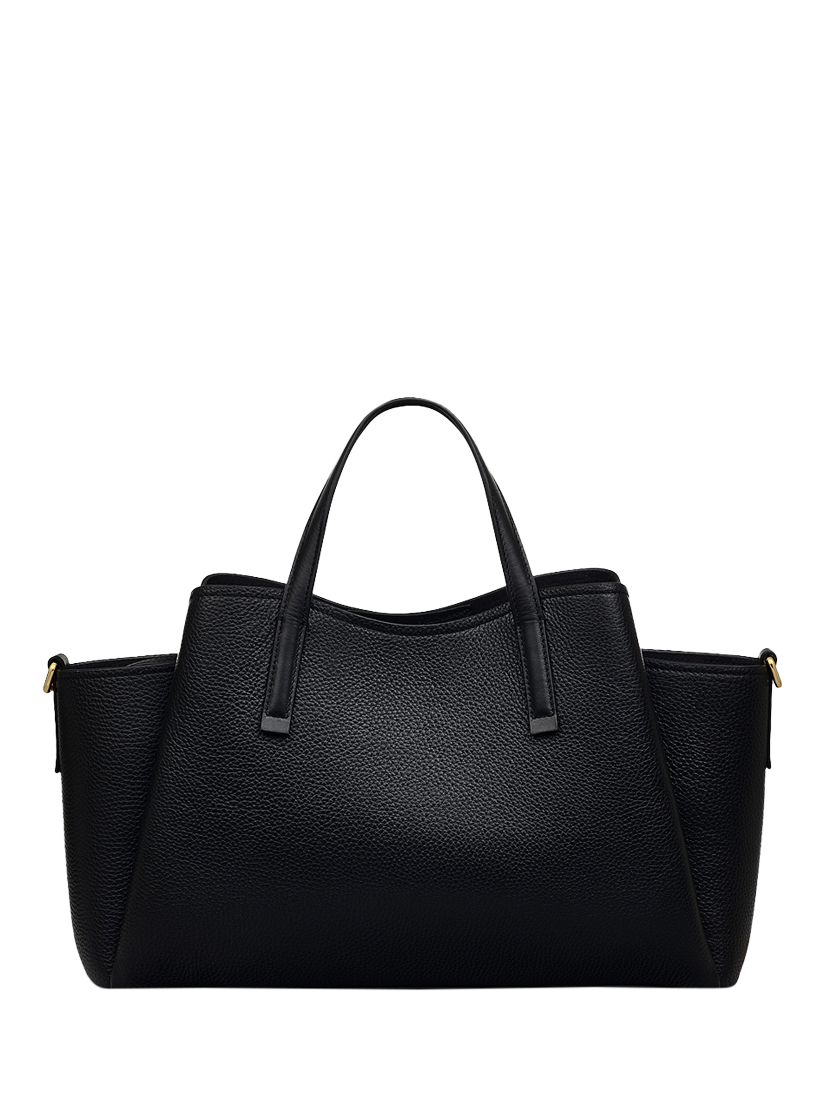 Product image 2 of 4, which shows Radley Blake Gardens Leather Large Zip Top Grab Bag, Black