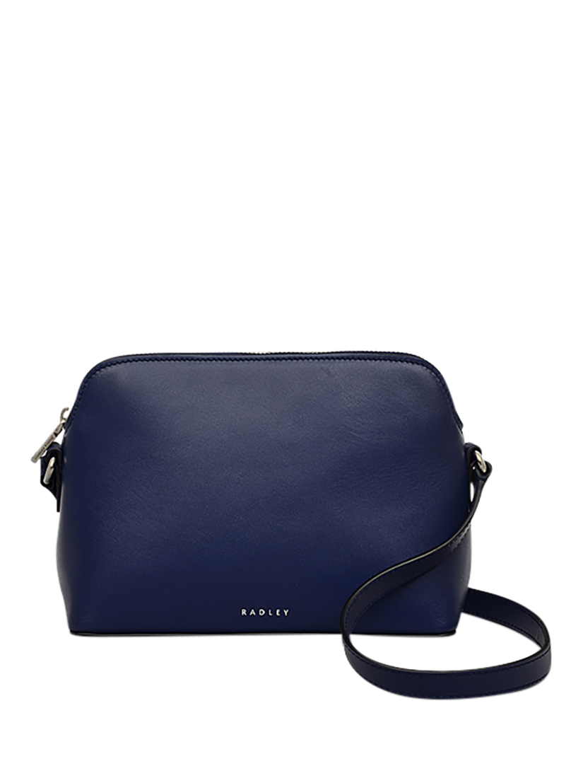 Product image 1 of 4, which shows Radley Bow Street Leather Small Zip Top Cross Body Bag, Evenfall