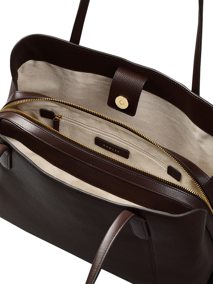 Product image 3 of 4, which shows Radley Provence Avenue Leather Medium Zip Around Shoulder Bag, Dark Oak