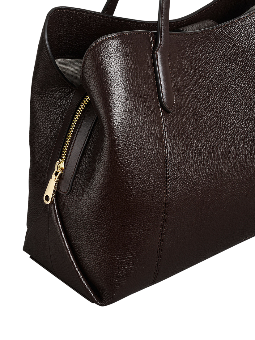 Product image 4 of 4, which shows Radley Provence Avenue Leather Medium Zip Around Shoulder Bag, Dark Oak