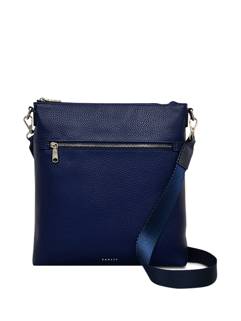 Product image 1 of 4, which shows Radley Sunny Dene Leather Small Zip Top Cross Body Bag, Evenfall
