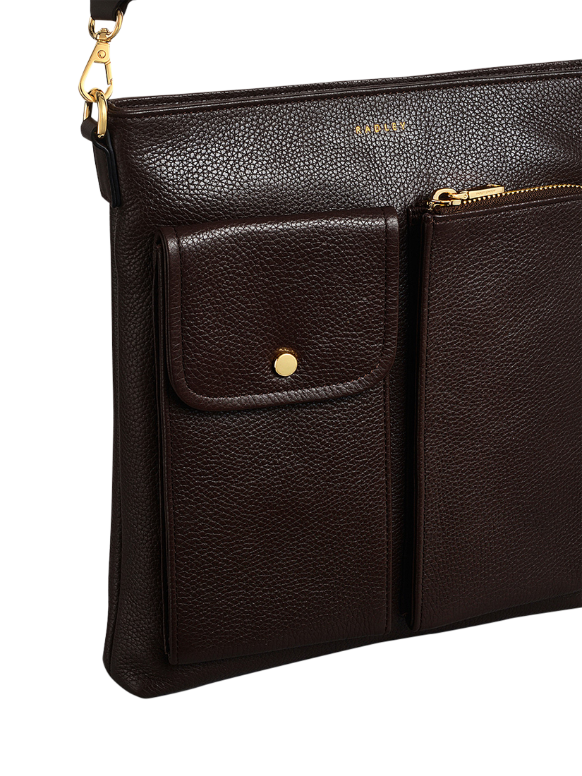Product image 4 of 4, which shows Radley Selby Crescent Grained Leather Bag, Dark Oak