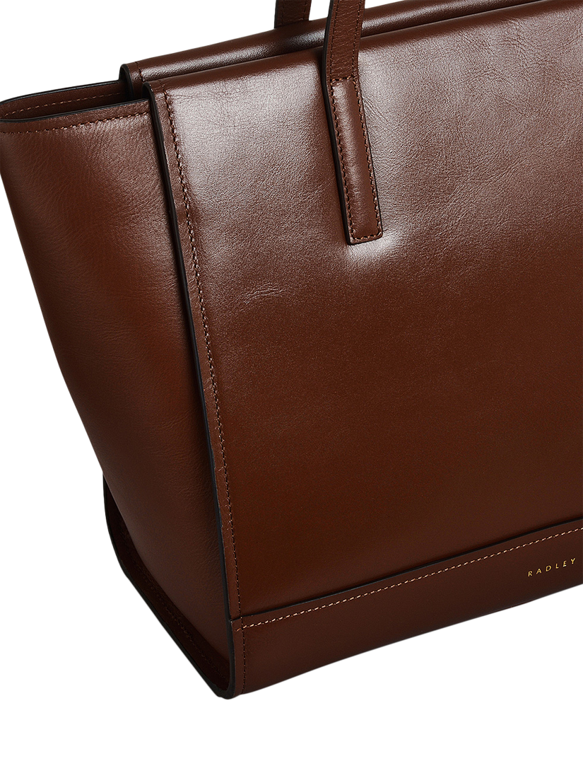 Product image 4 of 4, which shows Radley Drapers Road Leather Large Open Tote Bag, Walnut