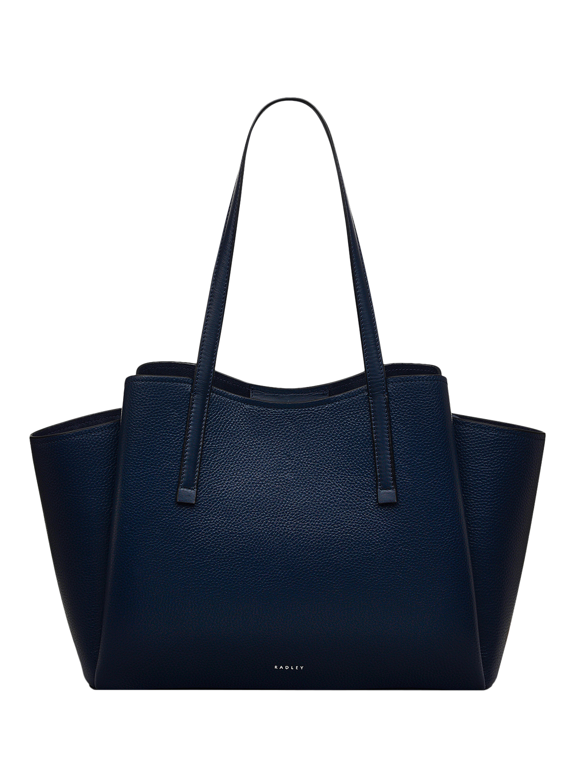 Product image 1 of 4, which shows Radley Blake Gardens Leather Large Zip Top Tote Bag, Ink
