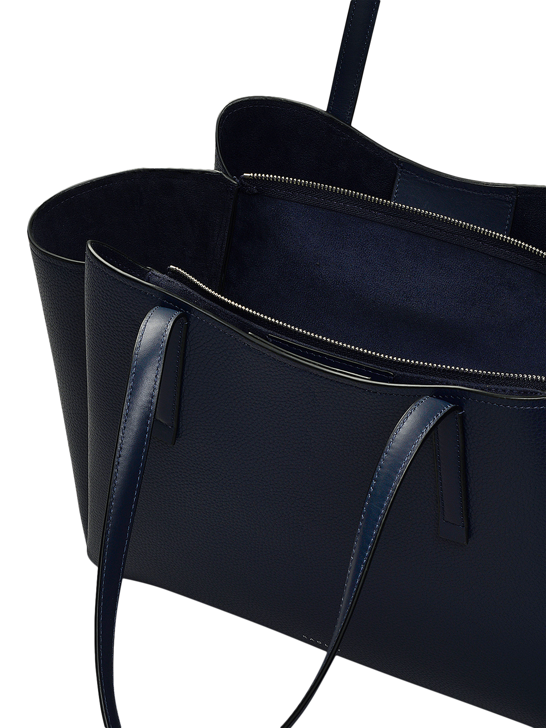 Product image 3 of 4, which shows Radley Blake Gardens Leather Large Zip Top Tote Bag, Ink