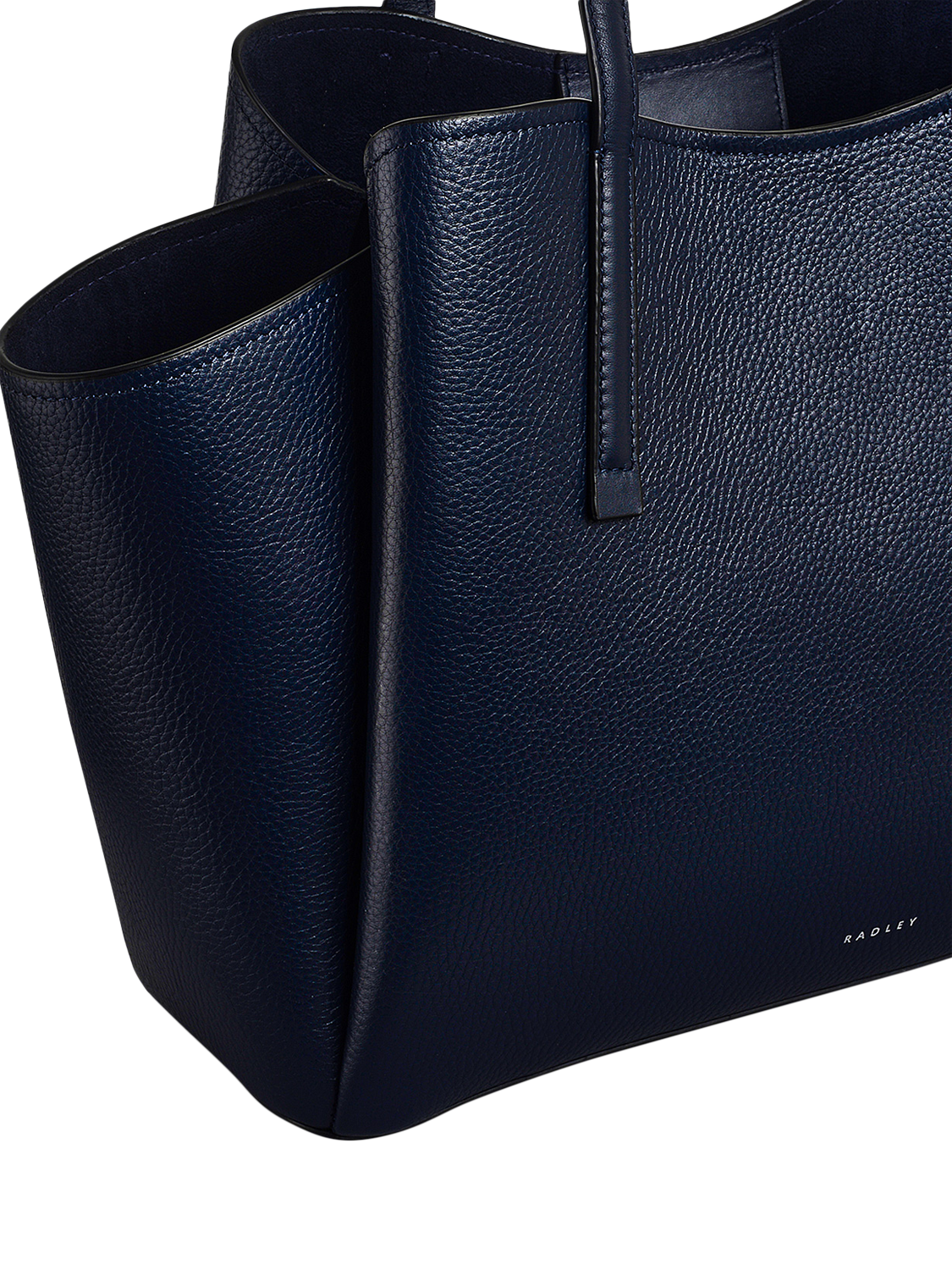 Product image 4 of 4, which shows Radley Blake Gardens Leather Large Zip Top Tote Bag, Ink